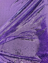 Stretch Sequin on Mesh Lavender