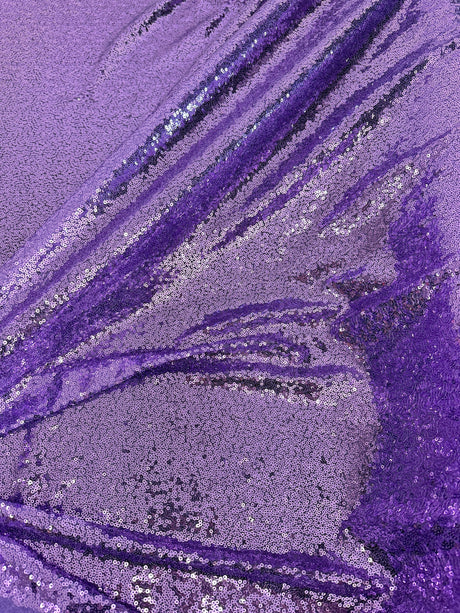 Stretch Sequin on Mesh Lavender