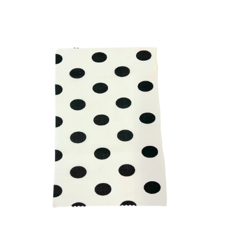 Big Polka Dot Printed Poly Cotton Fabric - 65% Cotton 35% Polyester, 1" Polka Dots, 59" Width (1 Yard)