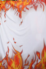 Flame Print Polyester Spandex Fabric - Flame Print, 58/60" Width (1 Yard)