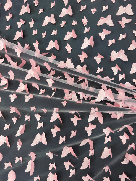 3D Butterfly Lace in Blush Pink