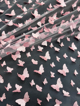 3D Butterfly Lace in Blush Pink