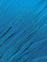 Turquoise Glitter Lurex Jersey