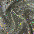 Polyester Spandex Shattered Glass Fabric White Silver 60"