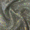 Polyester Spandex Shattered Glass Fabric White Silver 60"