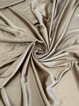 Khaki-Gold Luxury Silky Stretch Satin