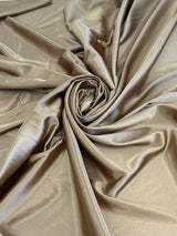 Khaki-Gold Luxury Silky Stretch Satin