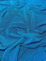 Turquoise Glitter Lurex Jersey