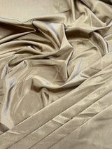 Khaki-Gold Luxury Silky Stretch Satin