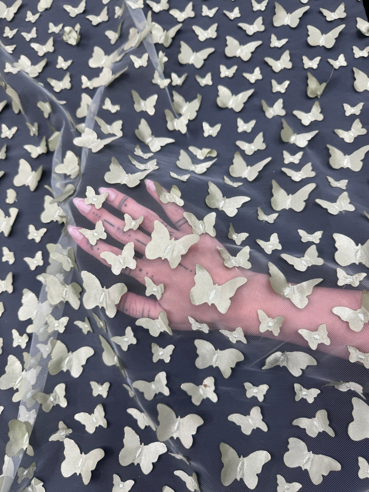 3D Butterfly Lace Pistachio