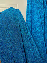 Turquoise Glitter Lurex Jersey