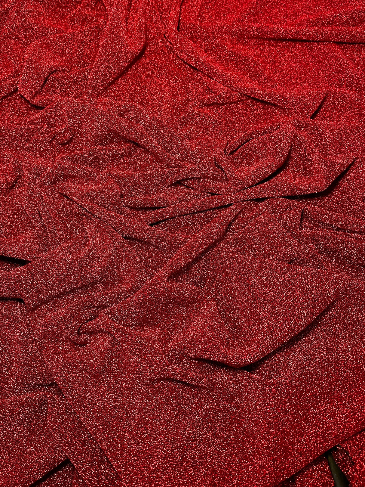 Red Glitter Lurex Jersey