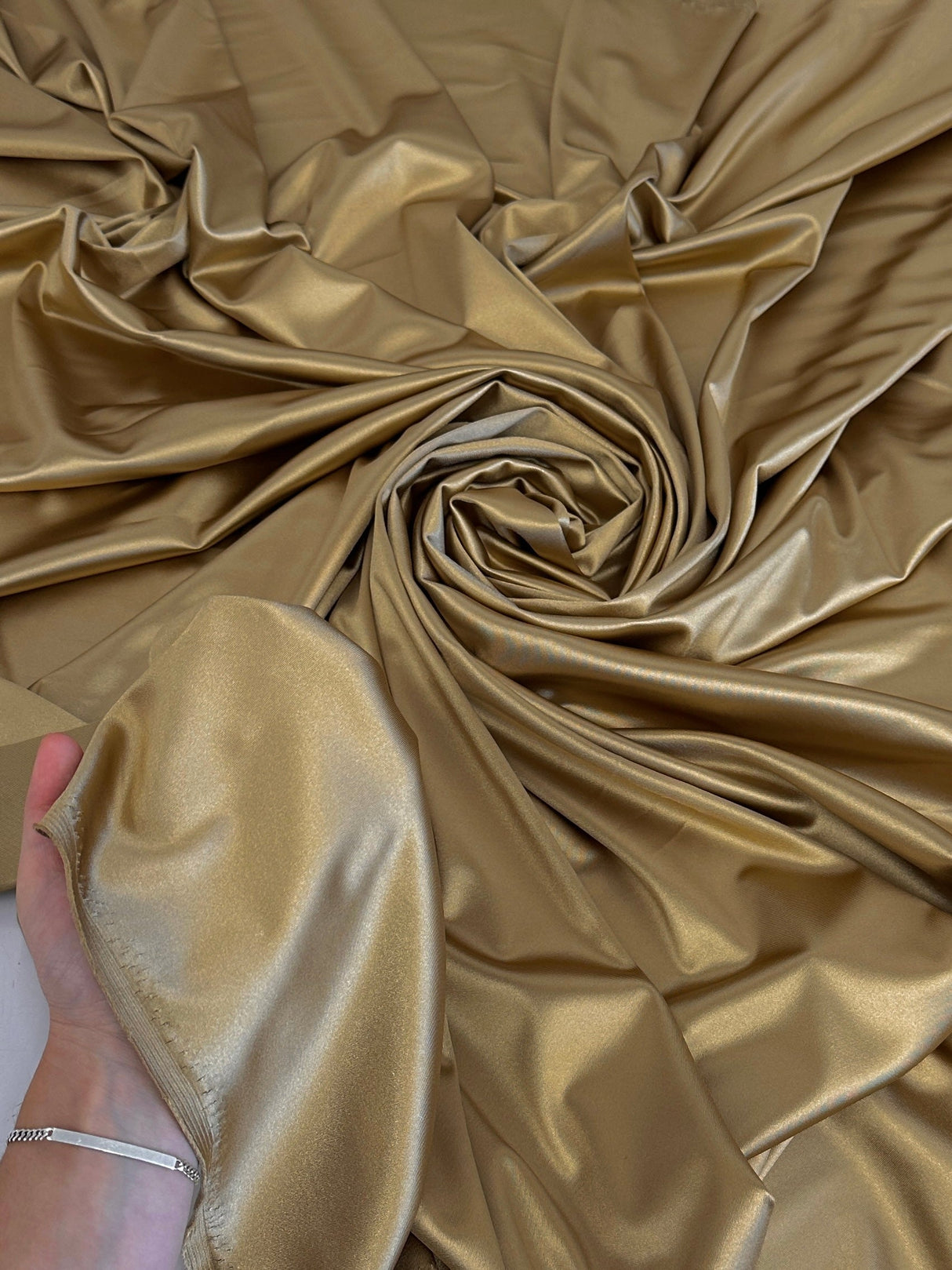 Stretch Silky Satin Gold
