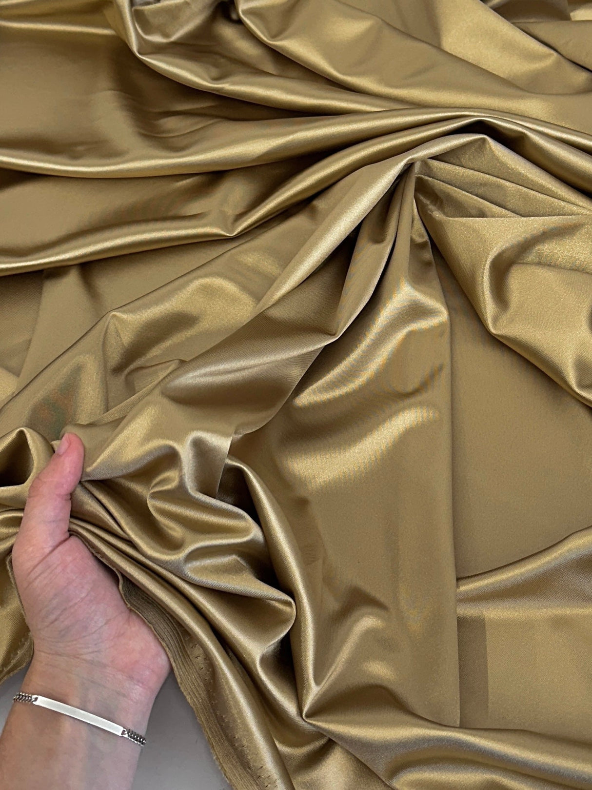 Stretch Silky Satin Gold
