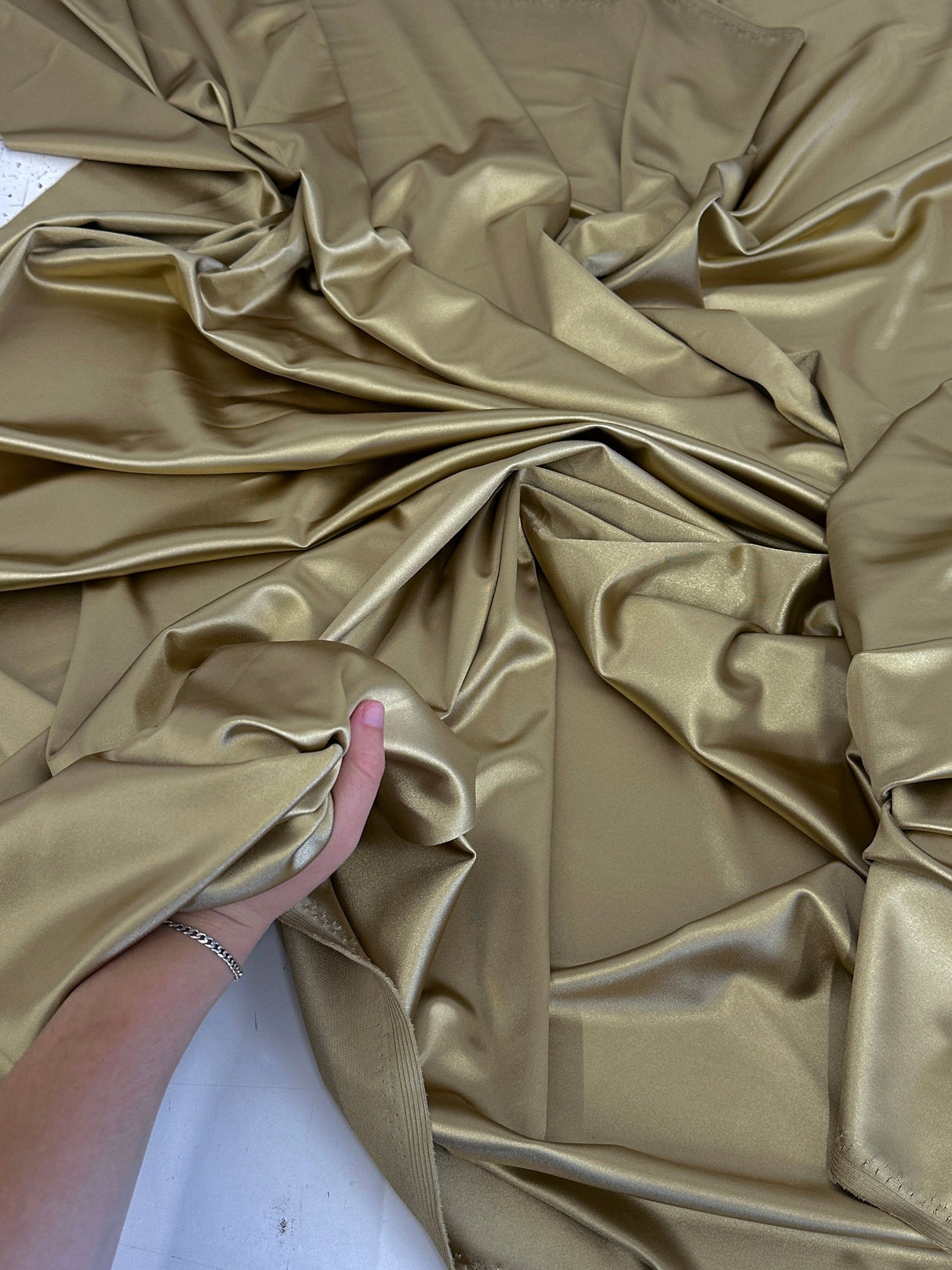Stretch Silky Satin Gold