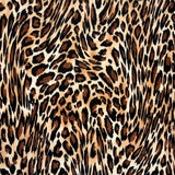 Leopard Print Stretch Velvet Fabric - 92% Polyester 8% Spandex, Leopard Print, 60" Width (1 Yard)