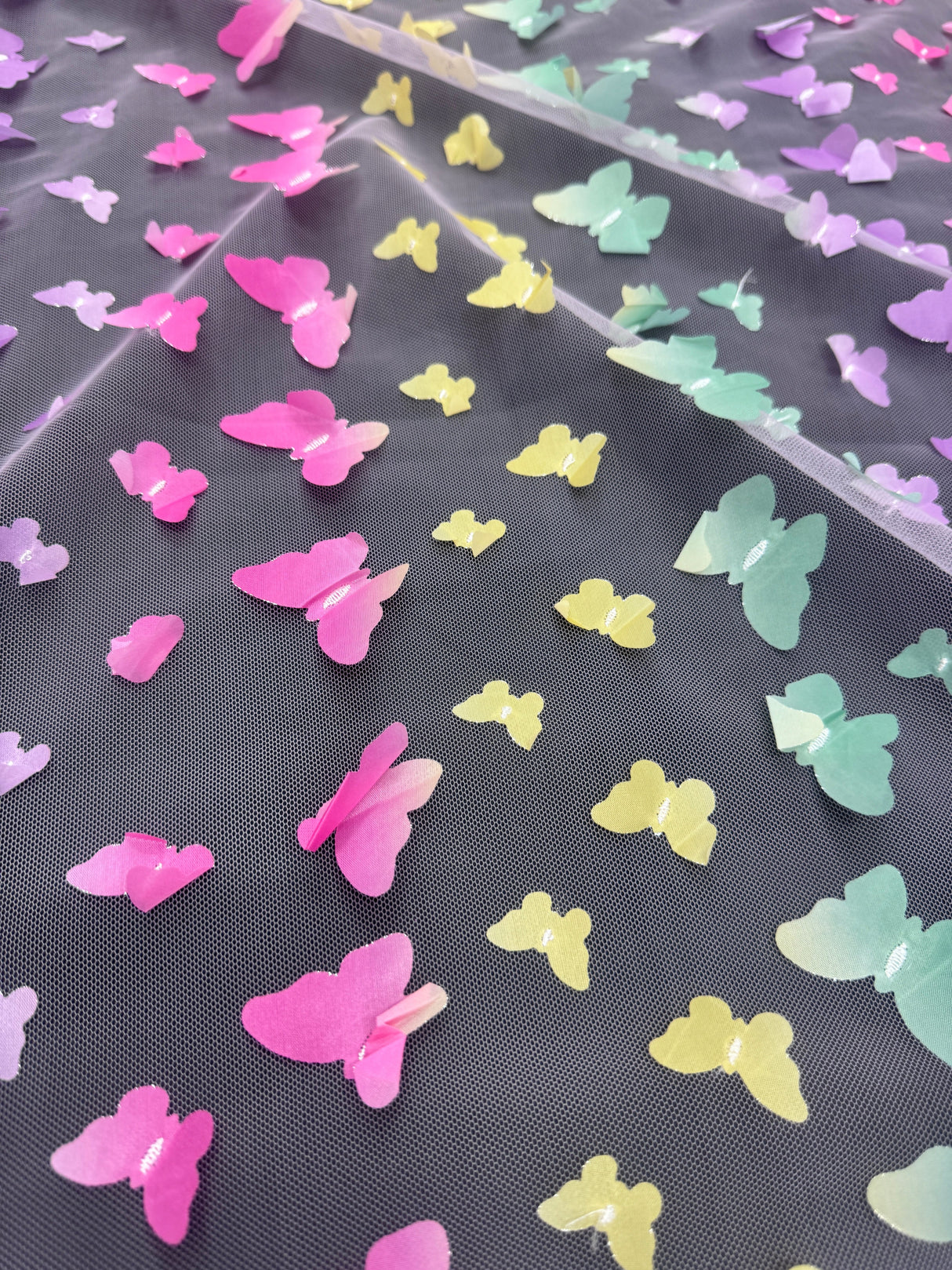 3D Butterfly Lace Rainbow Multicolor