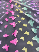 3D Butterfly Lace Rainbow Multicolor