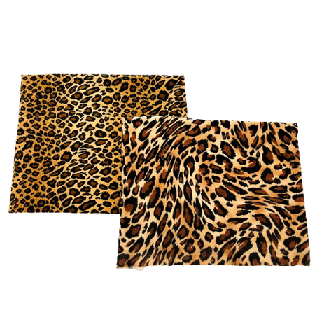 Stretch Velvet Fabric Leopard Print 60" Wide