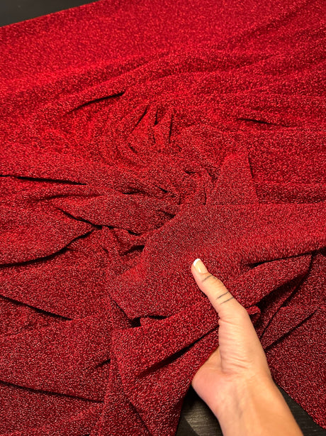 Red Glitter Lurex Jersey