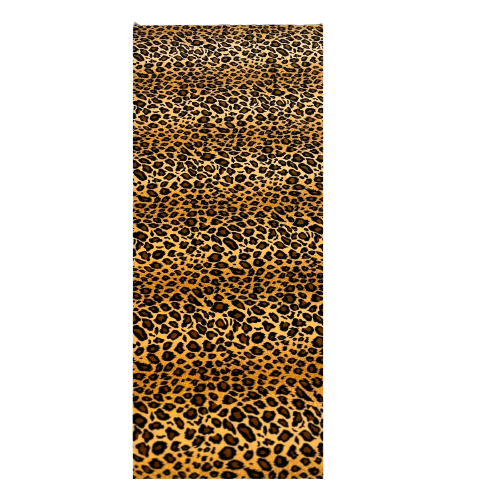 Leopard Print Stretch Velvet Fabric - 92% Polyester 8% Spandex, Leopard Print, 60" Width (1 Yard)