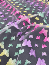 3D Butterfly Lace Rainbow Multicolor