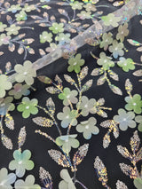 3D Floral Embroidered Tulle