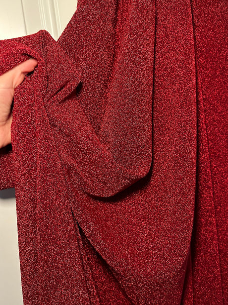 Red Glitter Lurex Jersey