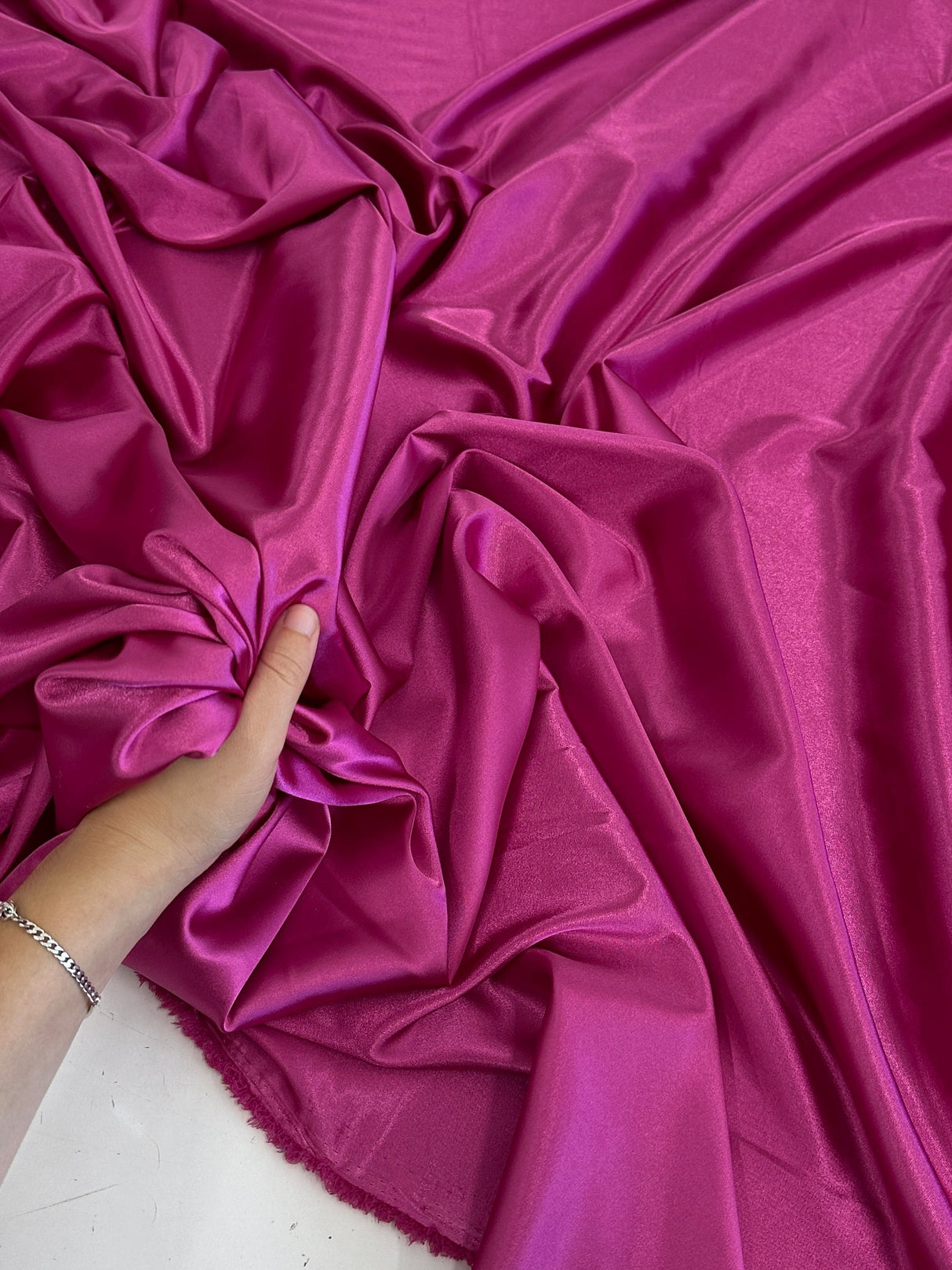 Stretch Satin Fuchsia