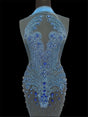 Sky Blue Rhinestone Bodice Applique