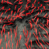 Two Tone Spike Shaggy Faux Fur Fabric - 100 Percent Polyester Fabric, Two-Tone Shaggy Texture, 60" Width, 1.5" Pile Length (1 Yard)
