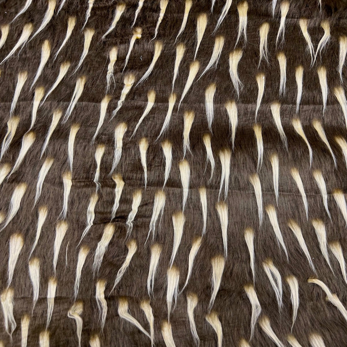 Two Tone Spike Shaggy Faux Fur Fabric - 100 Percent Polyester Fabric, Two-Tone Shaggy Texture, 60" Width, 1.5" Pile Length (1 Yard)
