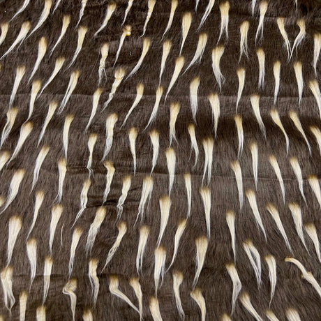 Two Tone Spike Shaggy Faux Fur Fabric - 100 Percent Polyester Fabric, Two-Tone Shaggy Texture, 60" Width, 1.5" Pile Length (1 Yard)
