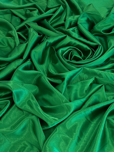 Luxury Silky Stretch Satin Kelly Green