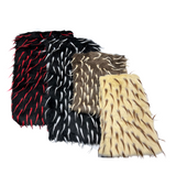 Two Tone Spike Shaggy Faux Fur Fabric - 100 Percent Polyester Fabric, Two-Tone Shaggy Texture, 60" Width, 1.5" Pile Length (1 Yard)