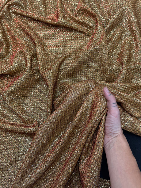 Shimmery Lurex Brocade Antique Gold