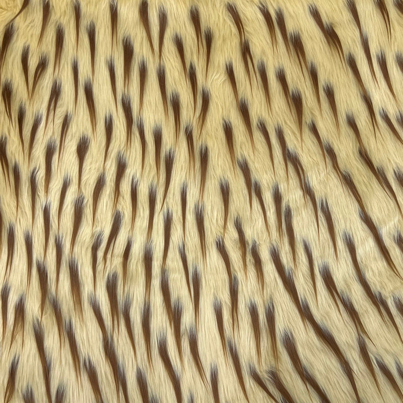 Two Tone Spike Shaggy Faux Fur Fabric - 100 Percent Polyester Fabric, Two-Tone Shaggy Texture, 60" Width, 1.5" Pile Length (1 Yard)