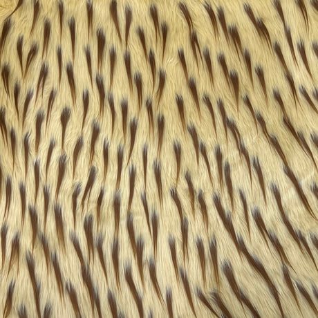 Two Tone Spike Shaggy Faux Fur Fabric - 100 Percent Polyester Fabric, Two-Tone Shaggy Texture, 60" Width, 1.5" Pile Length (1 Yard)