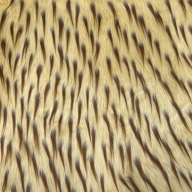 Two Tone Spike Shaggy Faux Fur Fabric - 100 Percent Polyester Fabric, Two-Tone Shaggy Texture, 60" Width, 1.5" Pile Length (1 Yard)