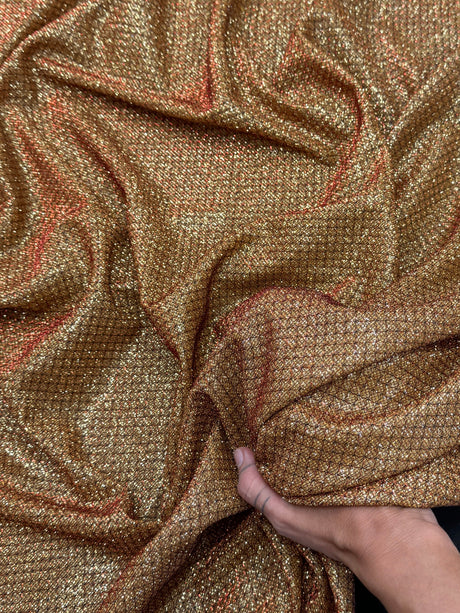 Shimmery Lurex Brocade Antique Gold