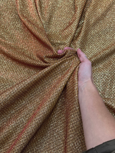 Shimmery Lurex Brocade Antique Gold
