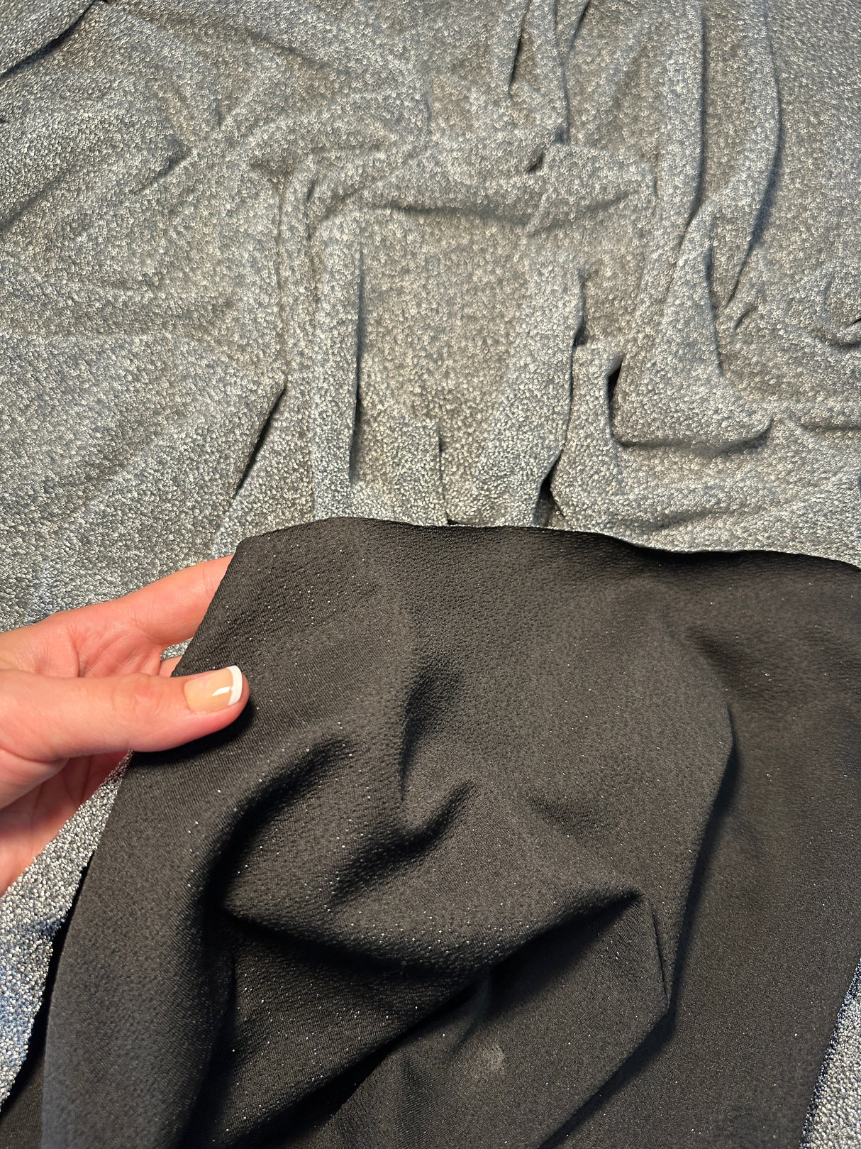 Silver Glitter Lurex Jersey