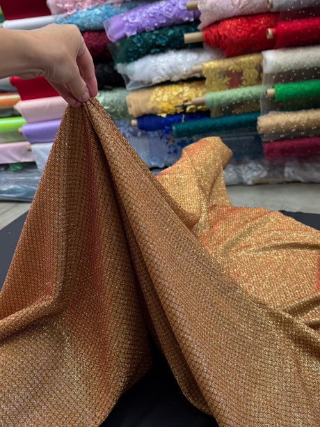 Shimmery Lurex Brocade Antique Gold