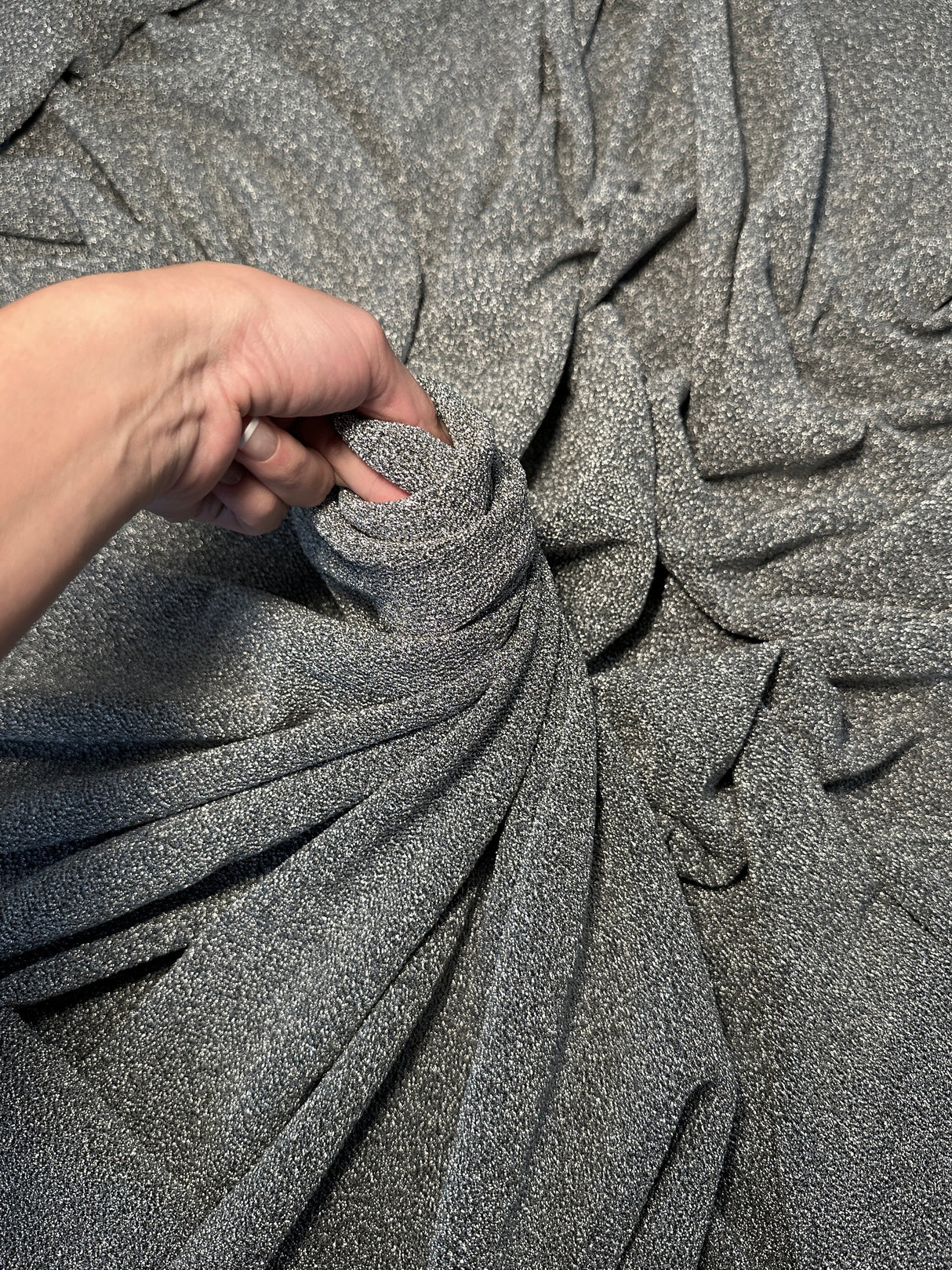 Silver Glitter Lurex Jersey