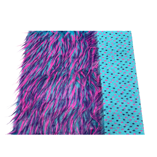 Faux Fur Fabric Three Spike Shaggy Colorful