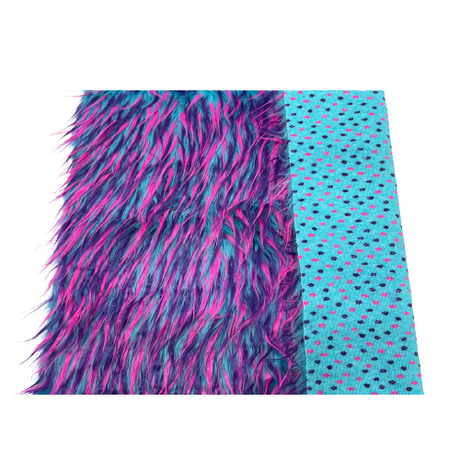 Faux Fur Fabric Three Spike Shaggy Colorful