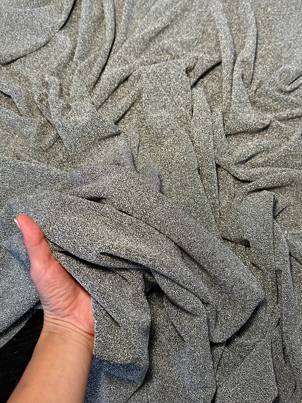 Silver Glitter Lurex Jersey