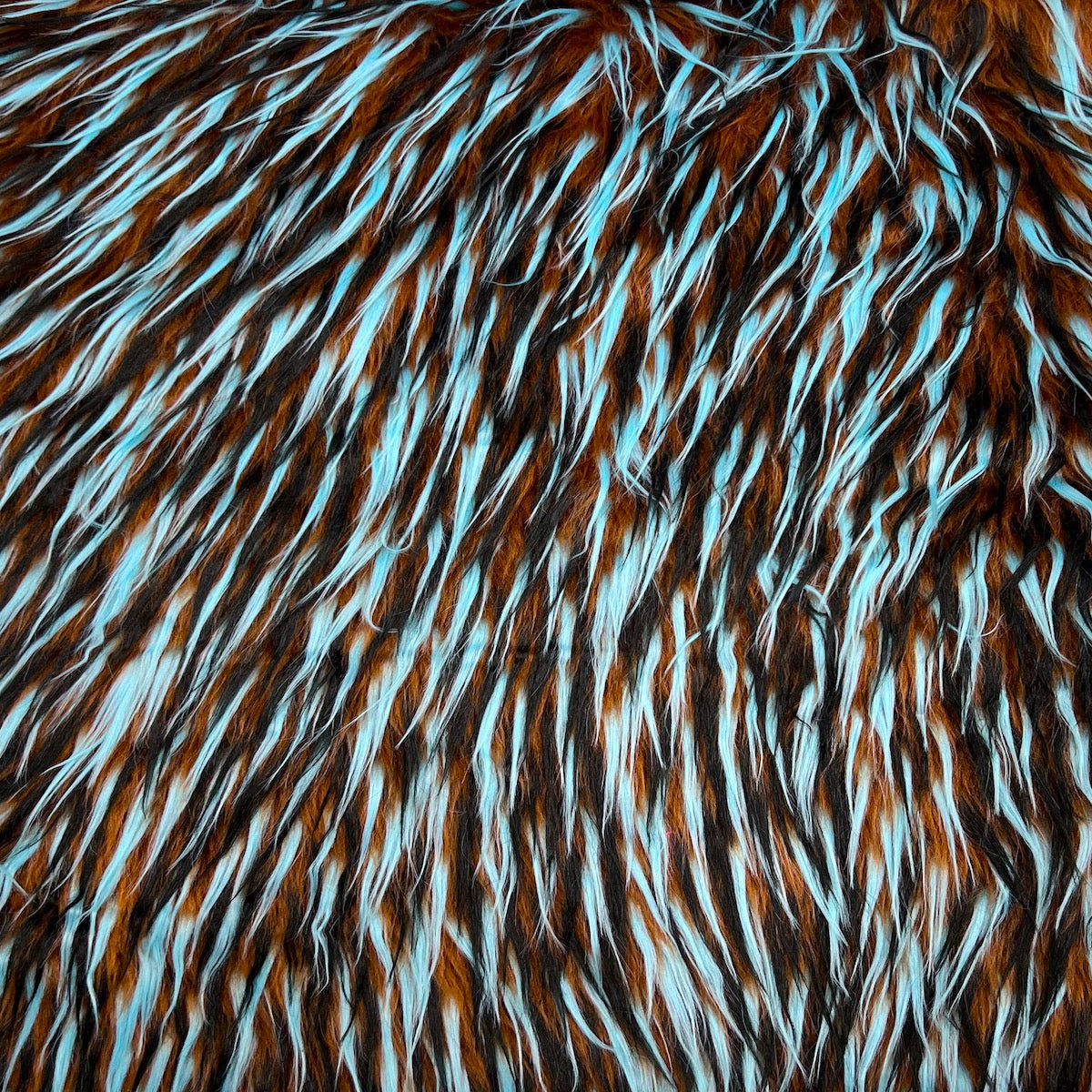 Three Spike Shaggy Faux Fur Fabric - 100 Percent Polyester Fabric, Multi Color Shaggy Texture, 60" Width, 1.5-2" Pile Length (1 Yard)