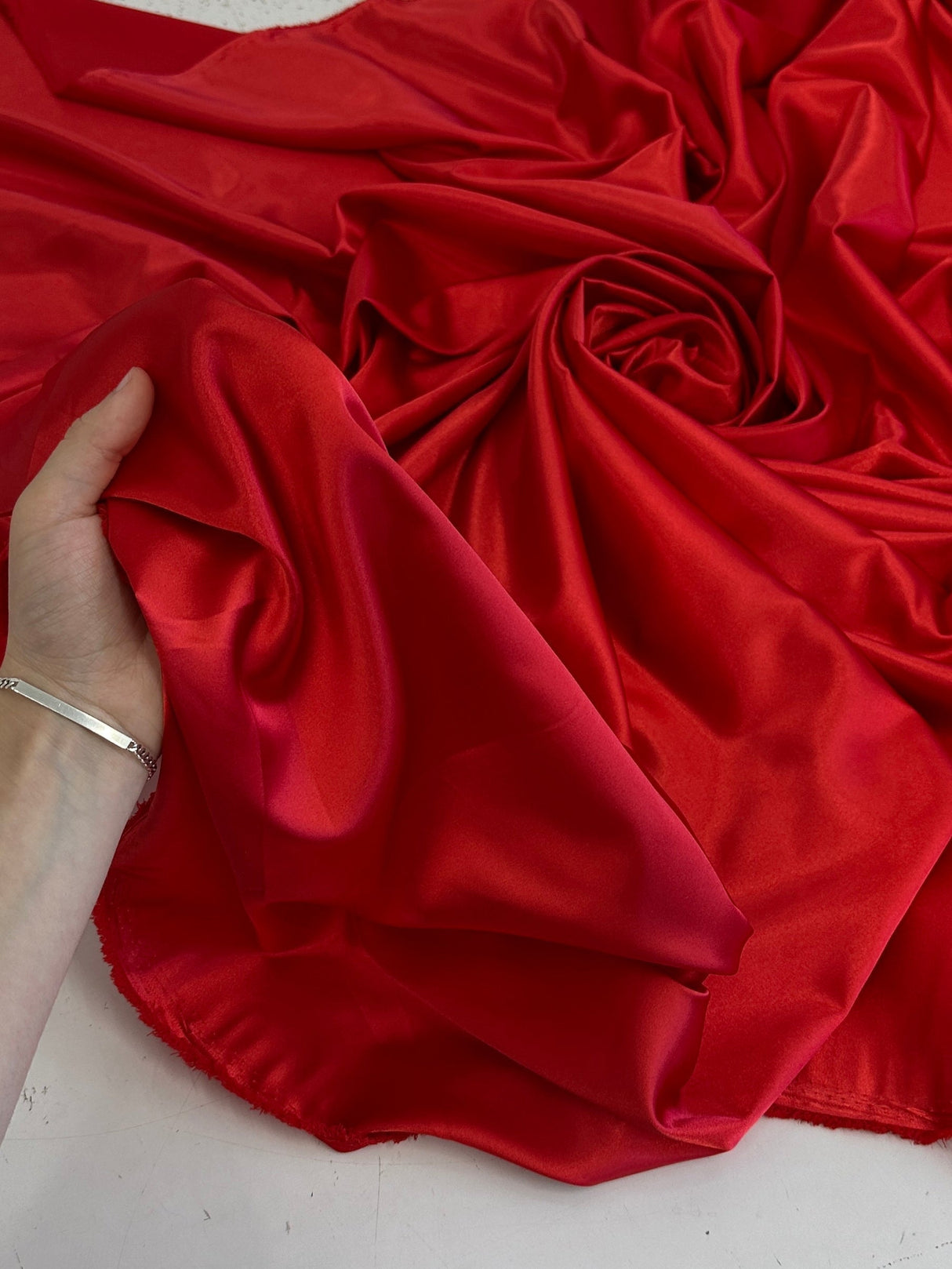 Red Luxury Silky Stretch Satin