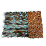Three Spike Shaggy Faux Fur Fabric - 100 Percent Polyester Fabric, Multi Color Shaggy Texture, 60" Width, 1.5-2" Pile Length (1 Yard)